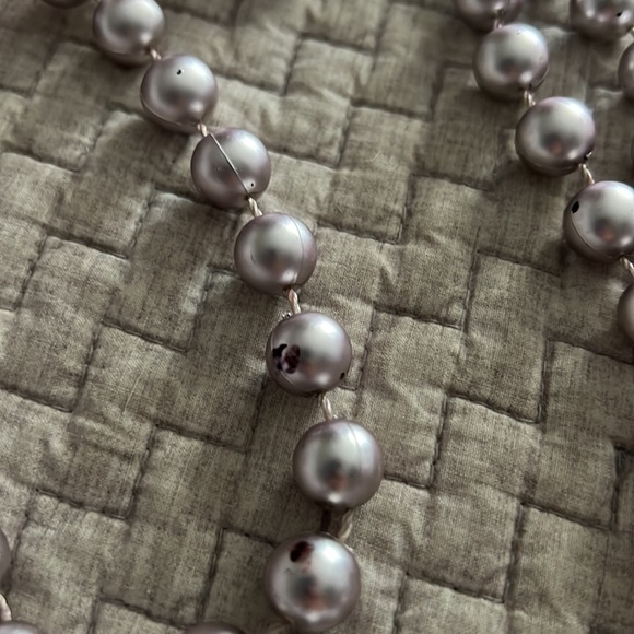 Set of 4 shiny pale metallic pink beaded garland. - Picture 6 of 6